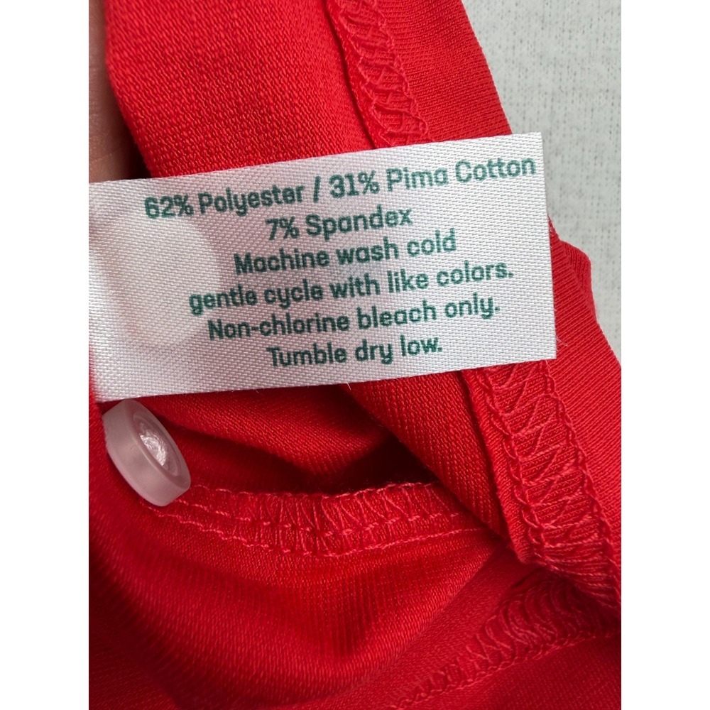 Criquet Mens Performance Polo Shirt Red Pima Cotton Blend L M-PCS73-BLK-RD-L - Picture 3 of 7